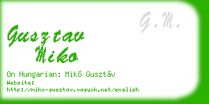 gusztav miko business card