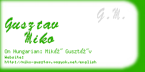 gusztav miko business card